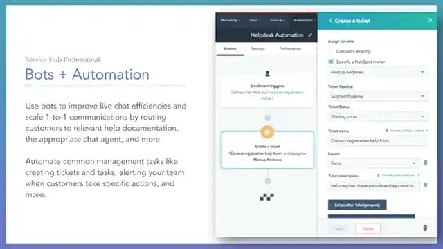 Service Hub Bots + Automation